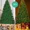 Costway Pre-Lit PVC Christmas Tree 9Ft Hinged 700 LED Lights Green